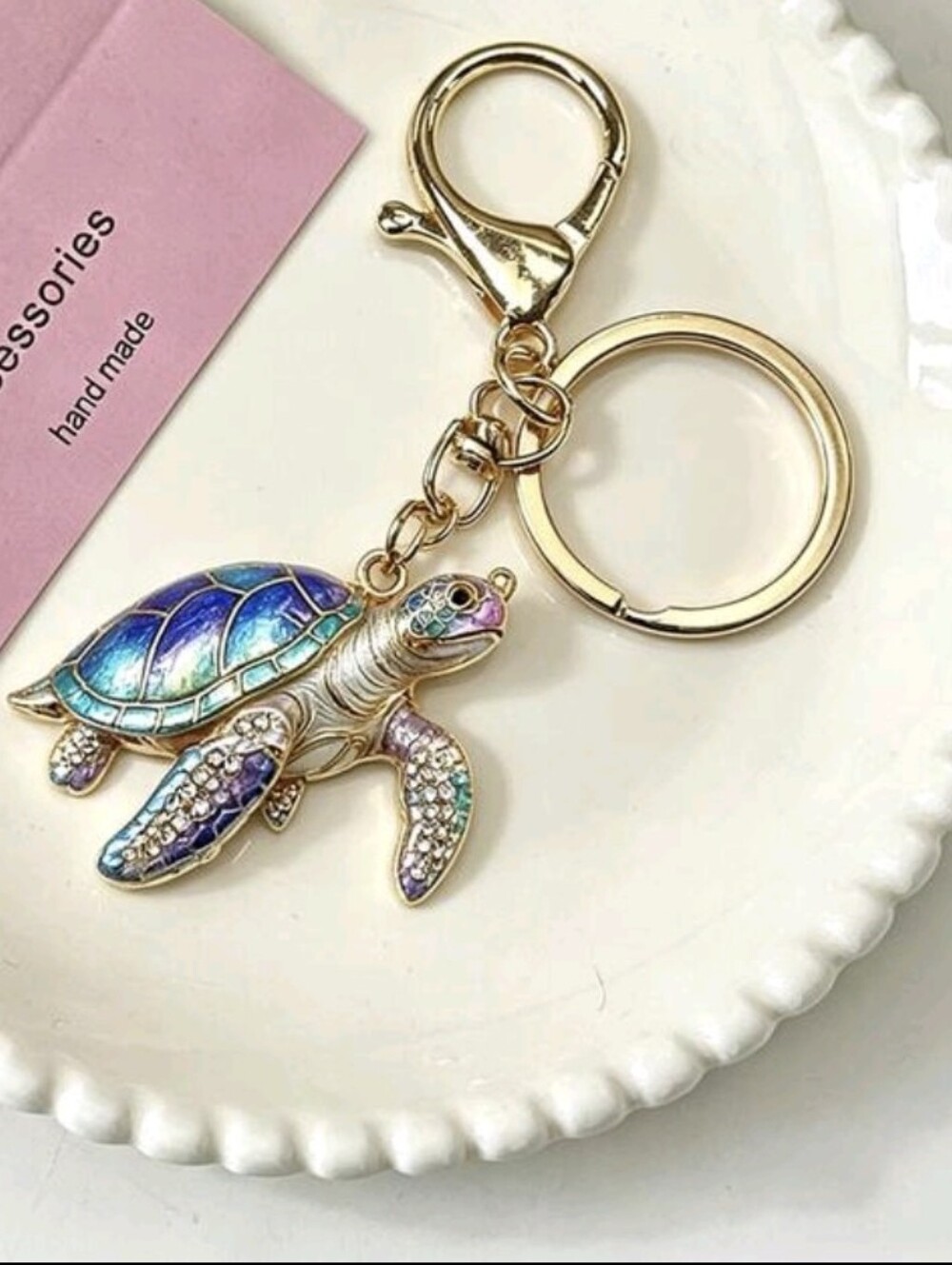 Beautiful Turtle Bag Charm/ Keychain NEW